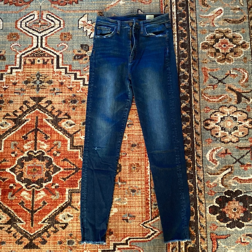 Bridge by GLY ultra high rise ankle skinny dark wash jeans